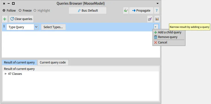 "The brand new Queries Browser"