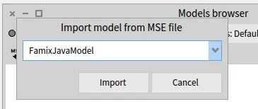 Import famix java model
