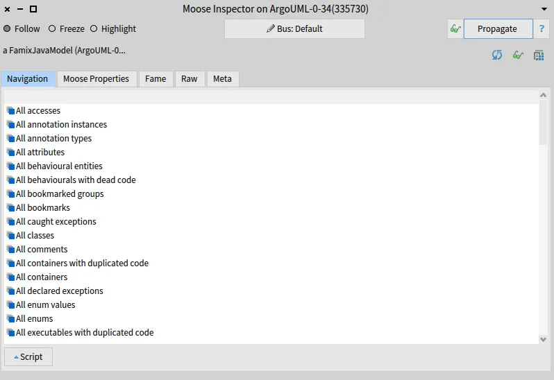 Opening query browser