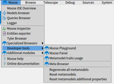 Moose toolbar