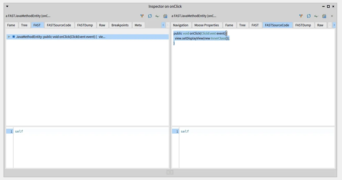 Example navigation in FAST