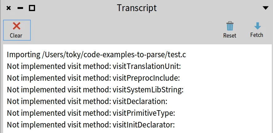 transcript log